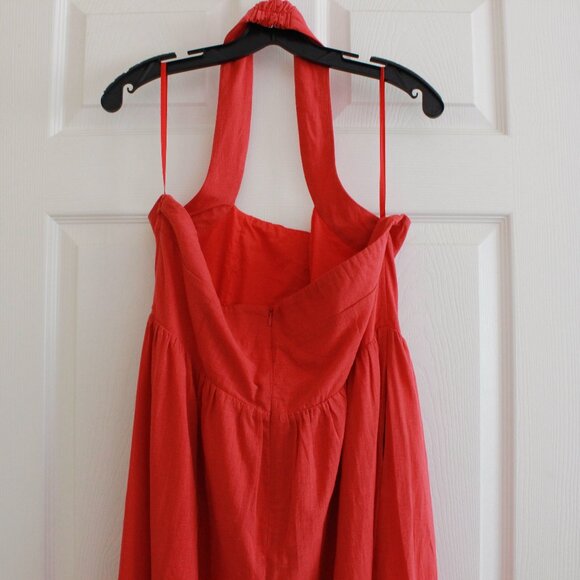 Runaway The Label Seven Wonders Locklea Midi Dress Jaffa Basque Waist Cotton - Picture 11 of 14